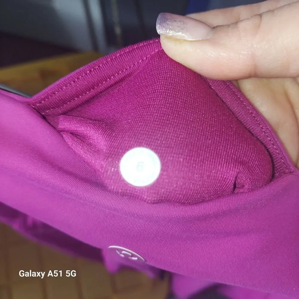 Lululemon All The Right Places‎ High Rise Crop Leggings Magenta Pink Womens Sz 6
